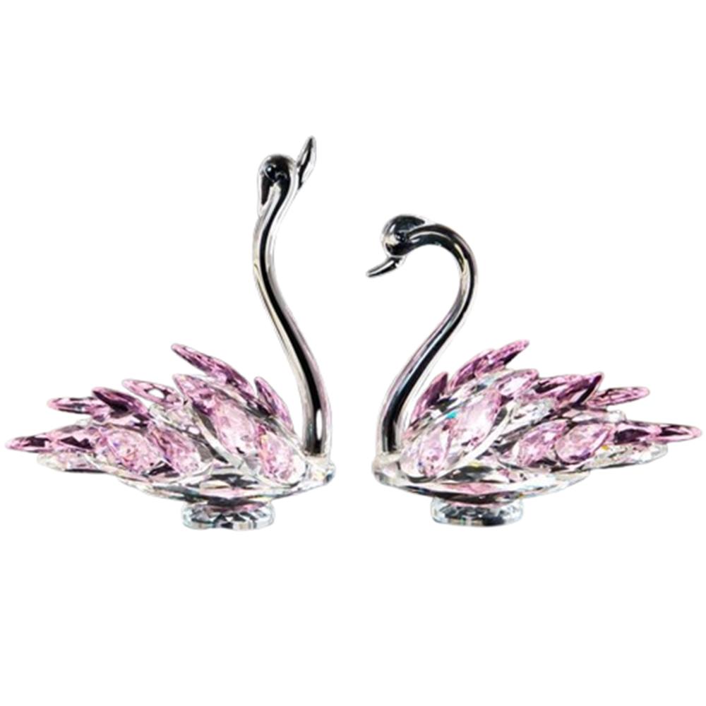 Figurine Exquisite Lebădă de Cristal Ornamente Creative de Cristal pentru Desktop Statuie Lebădă Decorațiune pentru Casă