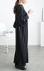 Gold Japan Plus Size Shirt Voluminous Band Solid Sizes Black Women's Dress, Long, Sleeves, Collar, Color, Winter, Autumn, Spring, Goldy-1644, LL-3L,