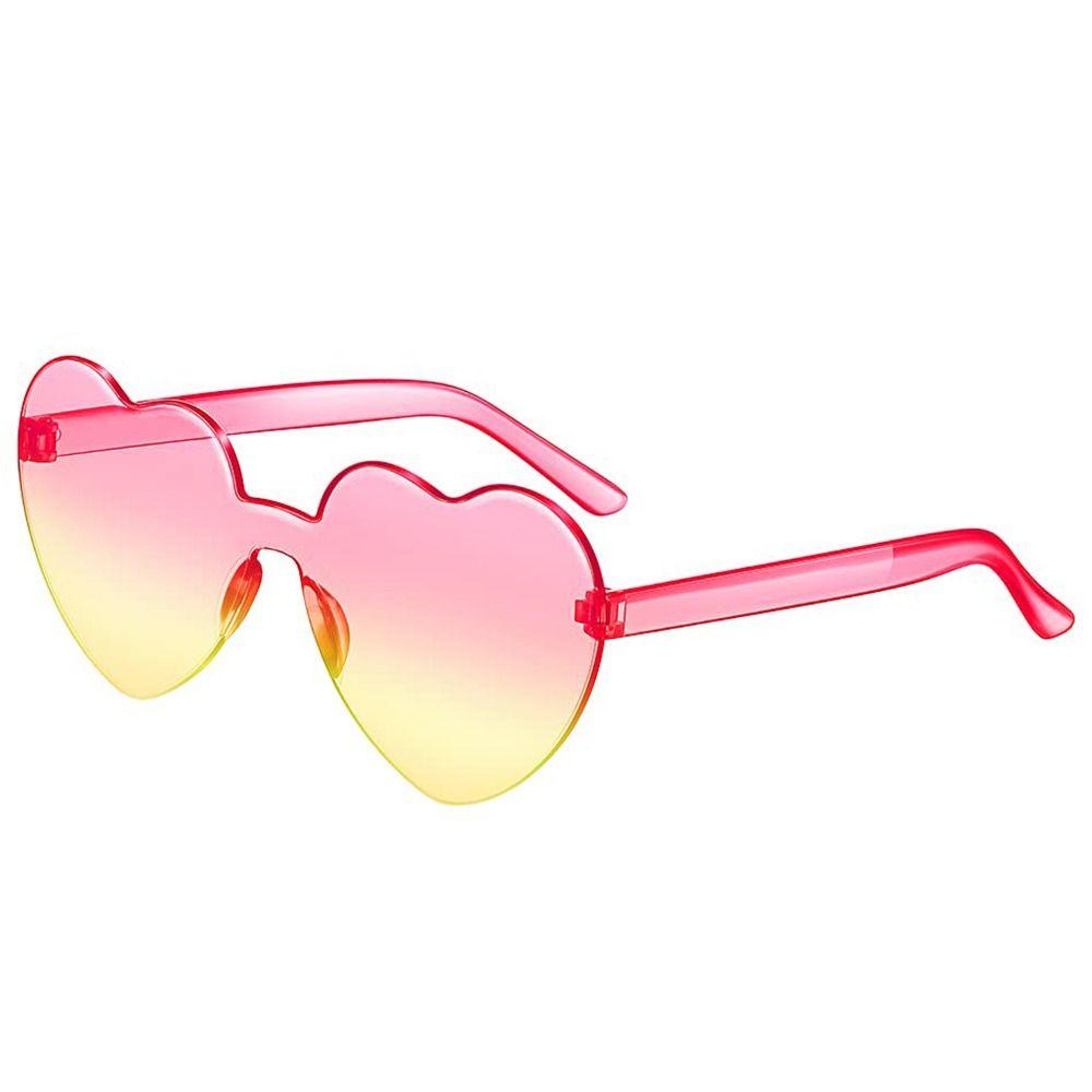 Heart-shaped Sunglasses Colorful Heart Glasses Gradient Lenses Candy Color Shades, Funny Party Sun Glasses for Adults