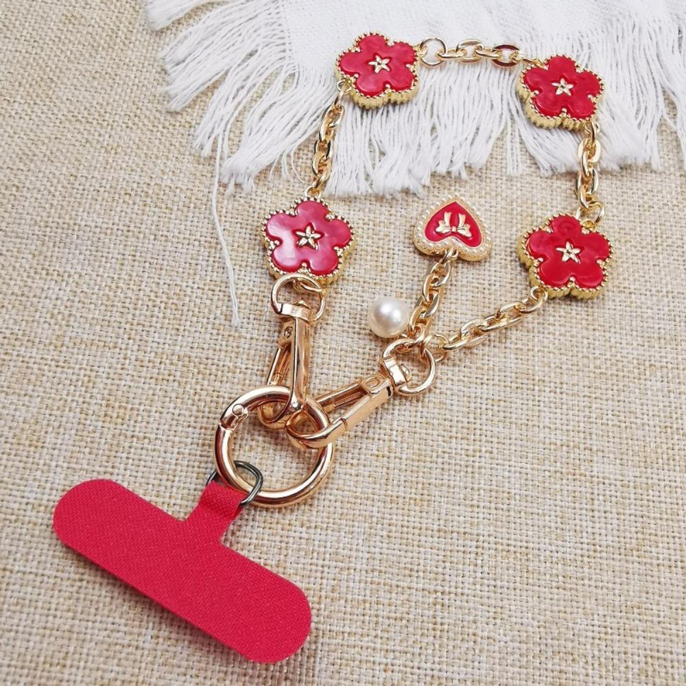 Flower Cell Phone Chain Pendant Mobile Phone Lanyard Jewelry Gift Mobile Phone Strap New Year Gift