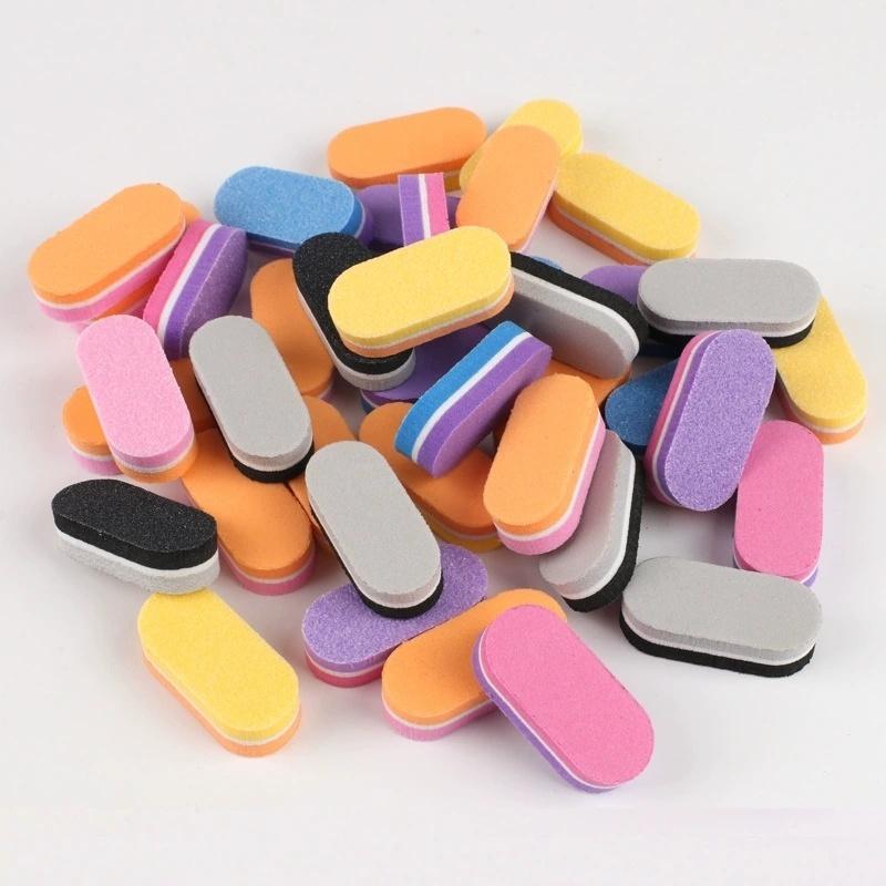 10/50/100pcs mix Nail Supplies Mini Nail Sponge Files Buffer Block Double Side Buffing Gel Nail Polish Manicure Tools Kit