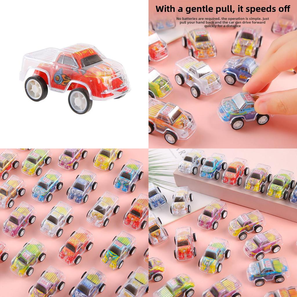 Simulation Mini Inertial Transparent Double Layer Graffiti Car Children Toy For Kids Development And Parentchild Play