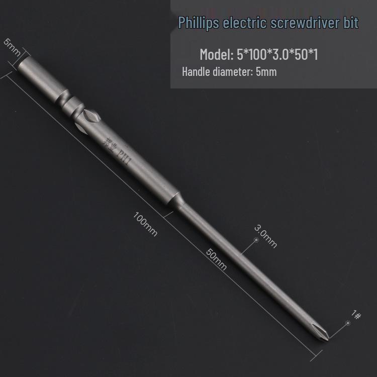 Hardened 5mm Magnetic S2 Steel Phillips Electric Screwdriver Bit Set