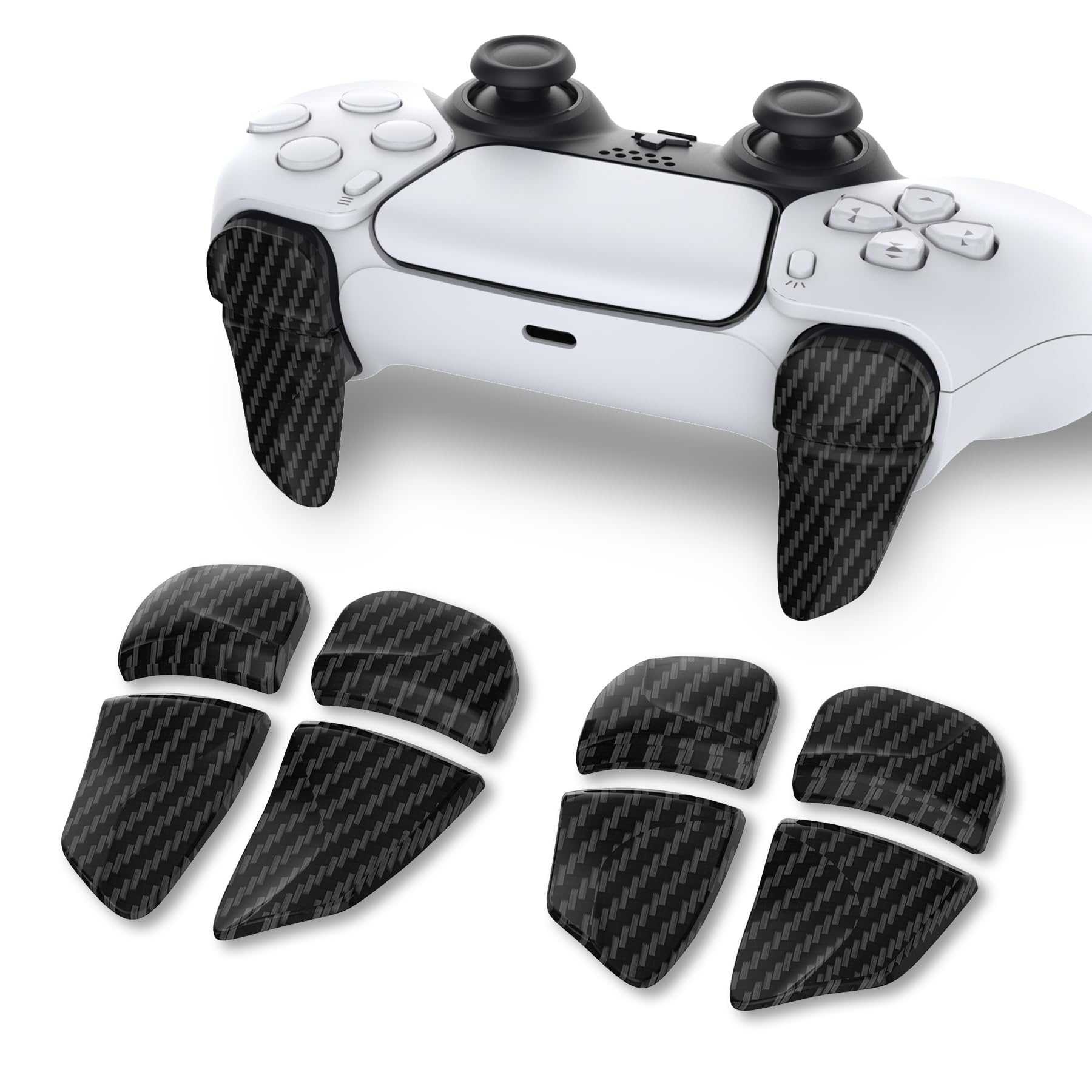 

2 Pairs Shoulder Button Extension Trigger for Compatible with PlayVital PS5 Game Improvement Adjuster for Compatible with PS5 Bumper Trigger Extender