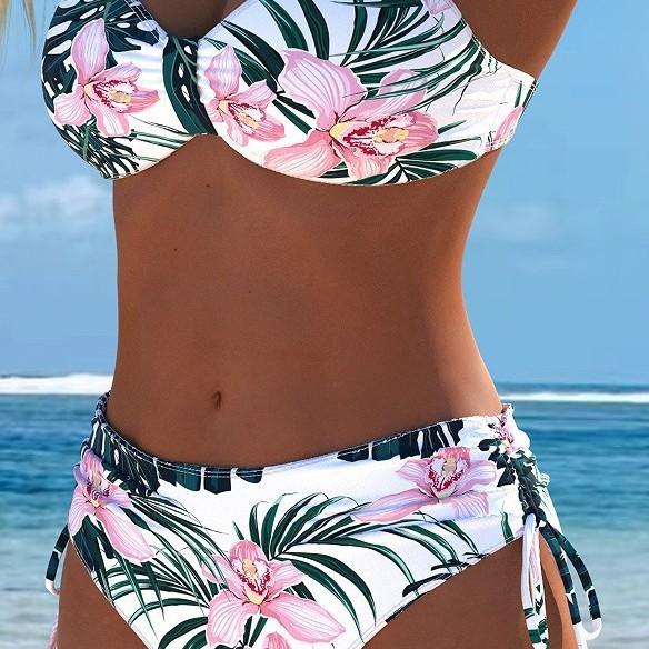 1011 nieuw gesplitst print slankmakend bikinipak badpak dames Europees en Amerikaans sexy