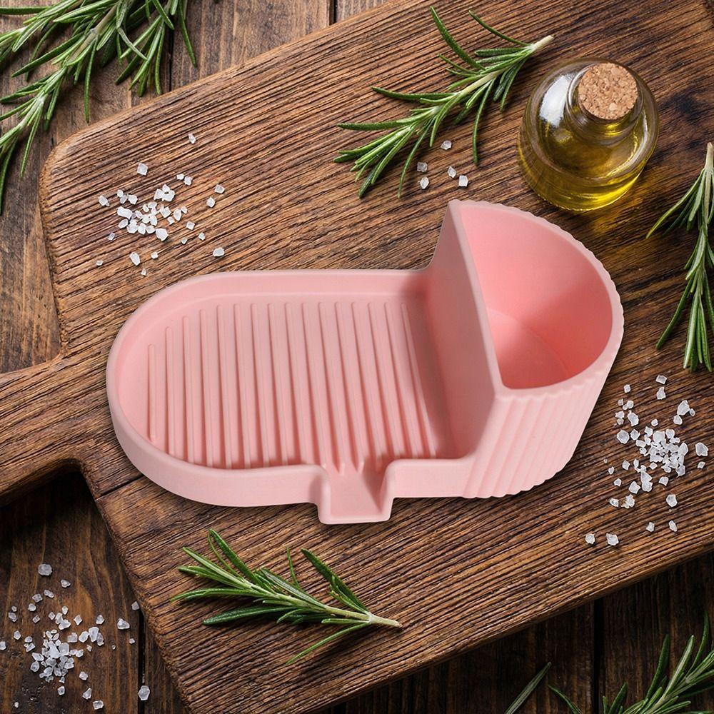 Solid Color Self Draining Soap Box Portable 2 in 1 Sponge Tray Drainable Soap Holder  Sink Area