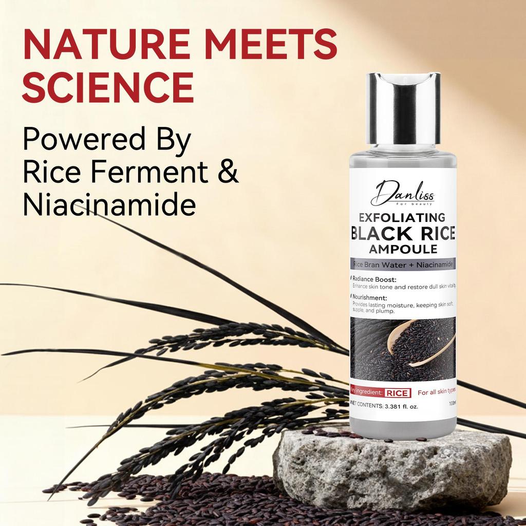Exfoliating Black Rice Ampoule-Gentle Peel & Deep Hydration-Leaving Skin Cleaar And Smooth-Suitable For All Skin Types, 100ml