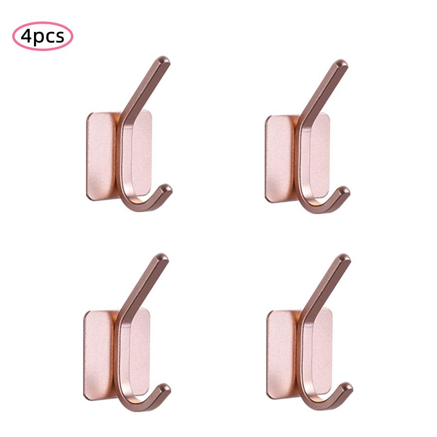 Punch-Free Wall Hooks Adhesive Towel Hanger Door Cloth Coat Holder Bathroom Kitchen Hardware Rack Bag Hook Organizer For Hanging