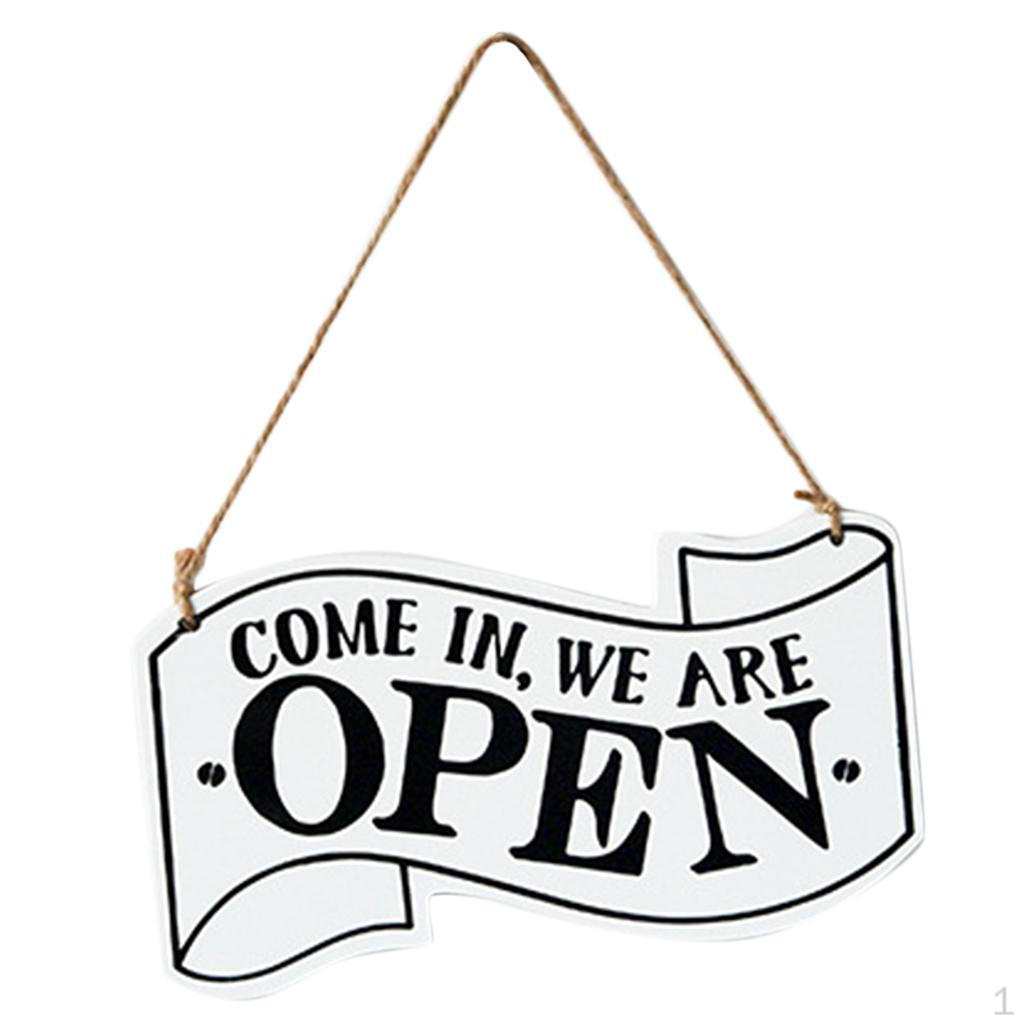 

Двусторонняя деревянная дверная табличка Business White_25x14x0.5cm