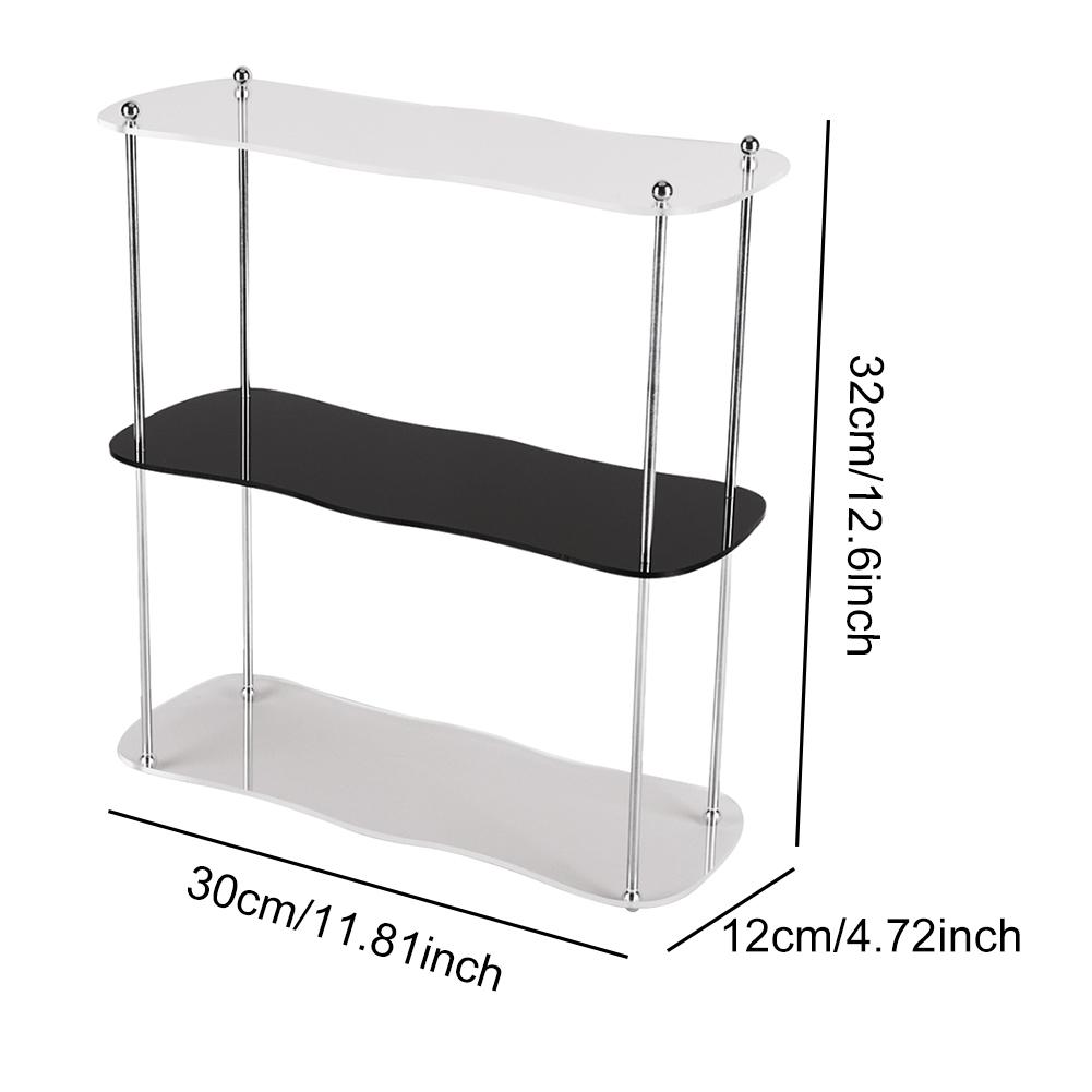 3-Layer Acrylic Desktop Storage Rack Style Perfume Cosmetics Storage Rack Table Top Display Rack for Home Organization