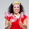 Ballet Theme Pink Photo Props With Sticks For Birthday Party Celebration