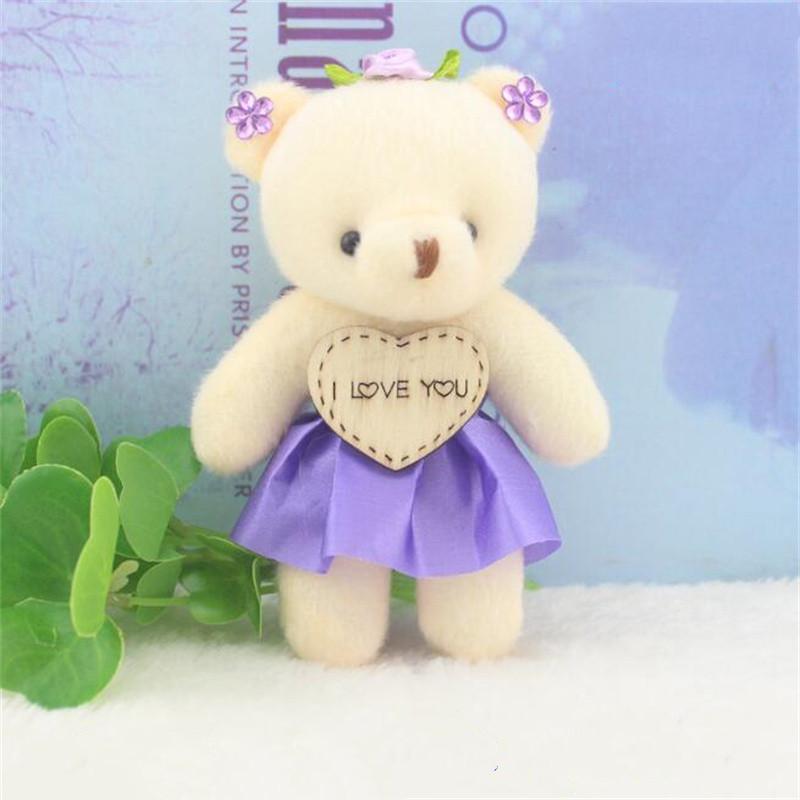 

Плюшевая игрушка Love Brand, кукла-медведь, мультяшный букет, сумка, кукла-цветок, свадебный маленький подарок, маленькая подвеска 11 см