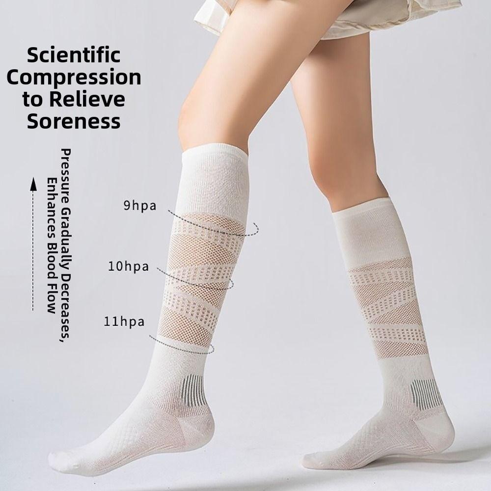 Ultra-thin Pressure Calf Socks Cottoon Mesh Long Socks High Quality Fitness Calf Socks for Women