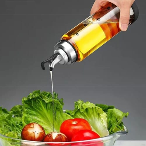 Kryddflaska i glas, oljeflaska, sojasås, vinägerflaska, behållare för olivolja, 450 ml