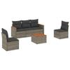 VidaXL Garden Lounge Set with Cushions 6 Pcs, Patio Sofas, Patio Furniture Set, Outdoor Furniture, Grey 3258259