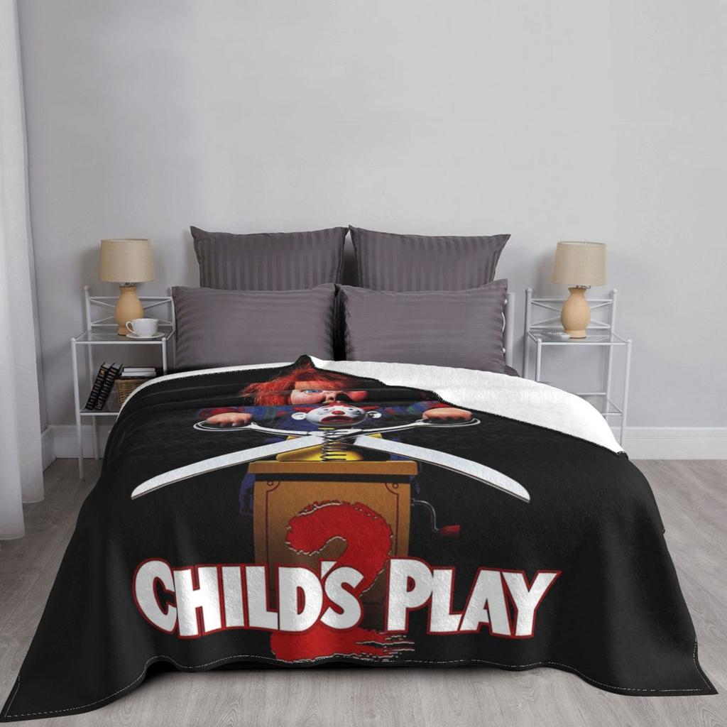 Chucky See You In Hell Blankets Soft Warm Flannel Throw Blanket Bedspread for Bed Living Room Picnic Travel Home Sofa