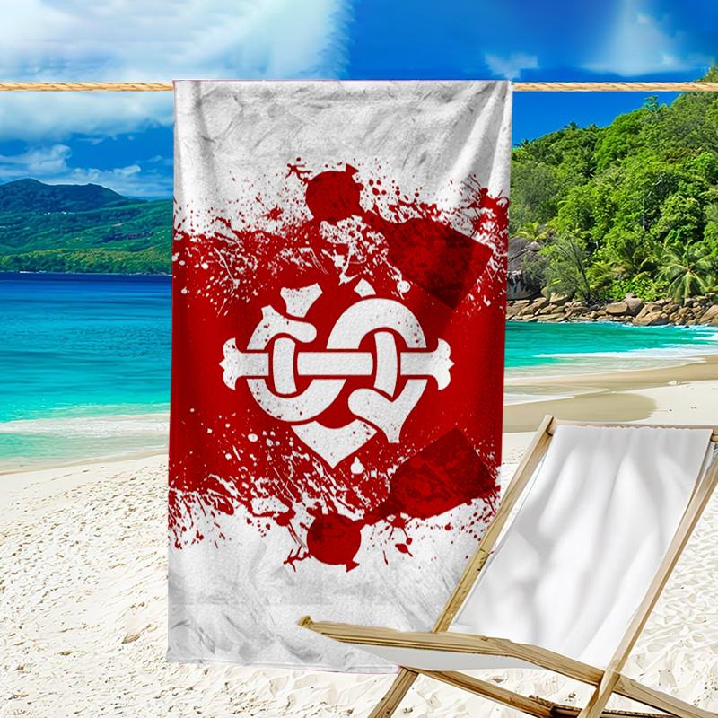 Always Fight Spirit Printed Beach Towel, Super Soft Microfiber, Perfect Gift Birthday, for Pool, Beach, Travel, for family and friends