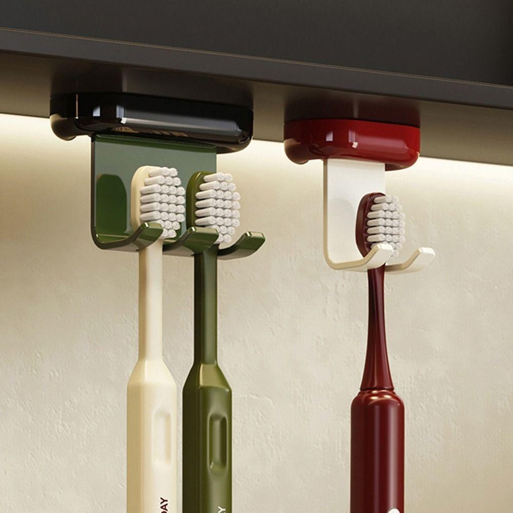 3Pcs Antique Style Electric Toothbrush Storage Hook Wall Mounted Toothpaste Organizer  Bathroom
