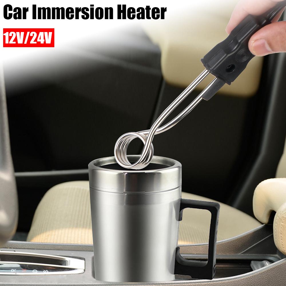 12V 24V Electric Heater Car Immersion Heater For Tea Coffee Water High Quality Safe Warmer Auto Accessories Cigar Lighter Plug