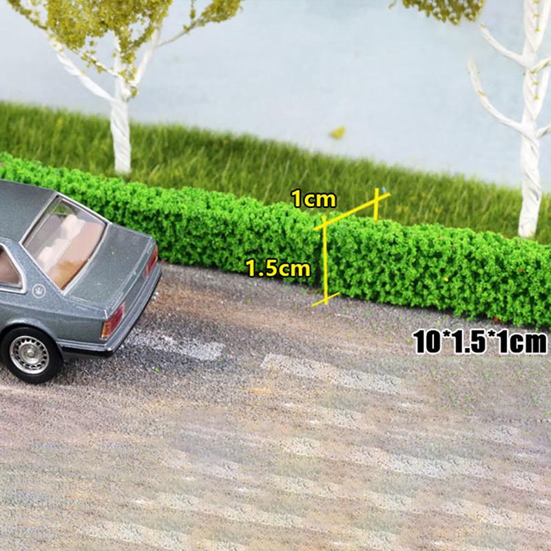 2 szt. Paski krzewów zielony piaskowy stół miniaturowy model symulacja DIY ogrodzenie z trawy