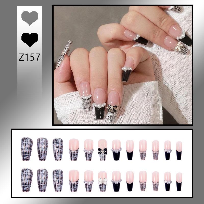 Handmade Press-On Nails – Crushed Diamond Butterfly Glitter Tips Collection