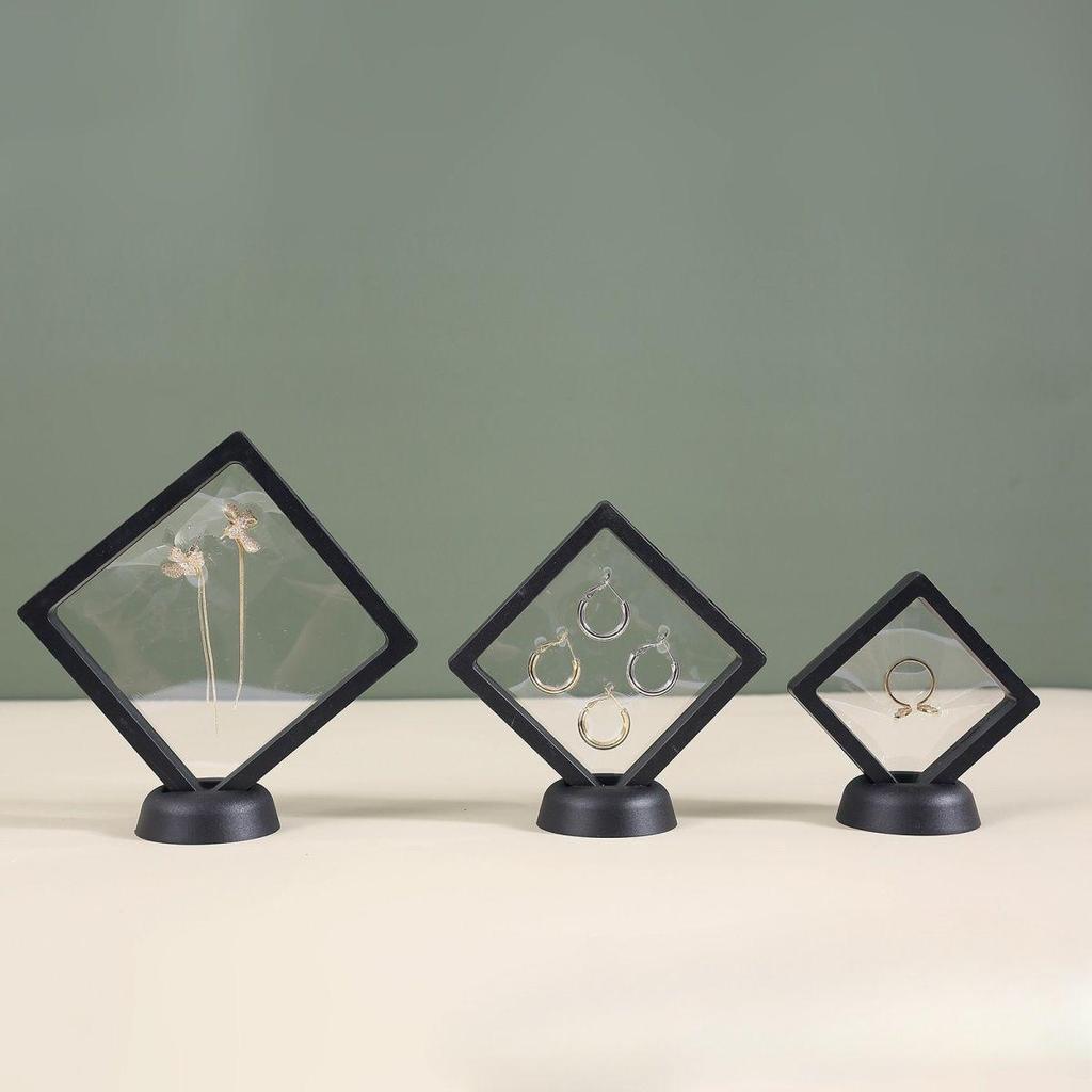 Transparent PE Film Suspended Jewelry Display Box for Rings, Necklaces, Bracelets