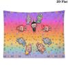 Kawaii Bubu Wall Tapestry Aesthetic Wall Hanging Printed Fabric Blanket Decorative Tapestries for Bedroom Living Room Home Decor