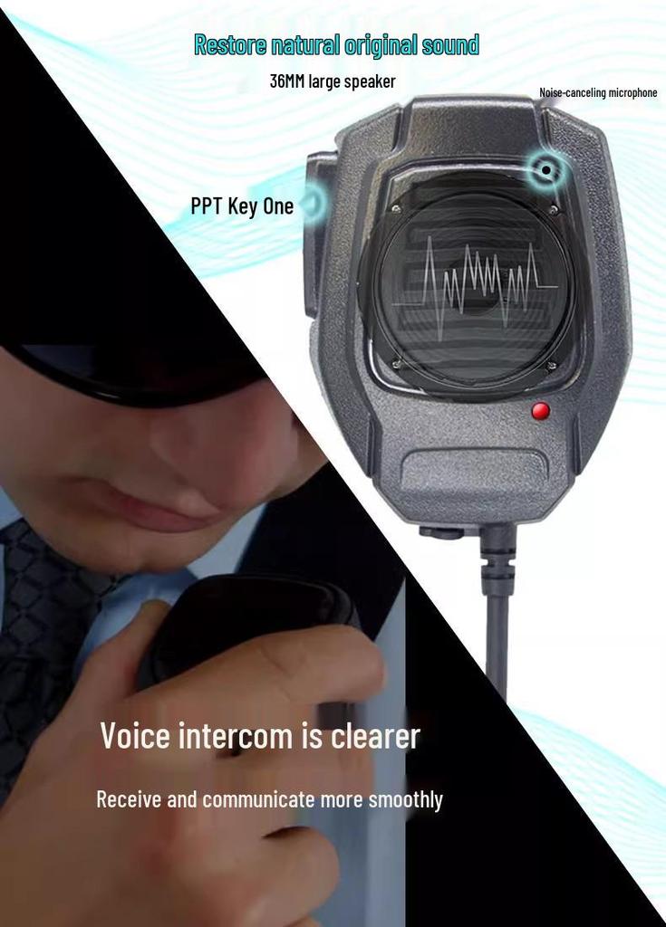 Q1 Walkie-Talkie Mic: Handheld Shoulder Mic for Baofeng & Quansheng K5/K6/8600/8800