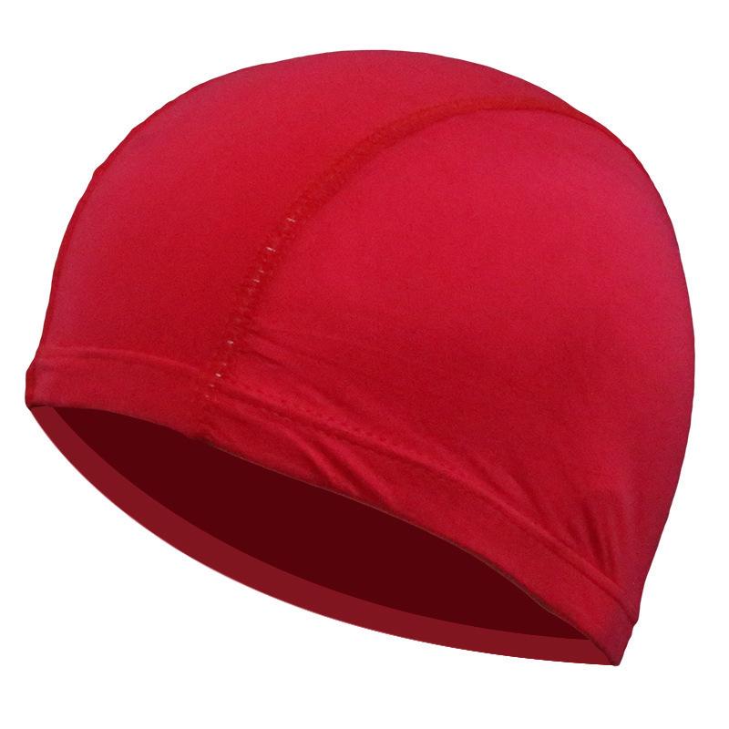 Unisex Quick-Dry Long Hair Swim Cap - Pure Color, Adult Professional
