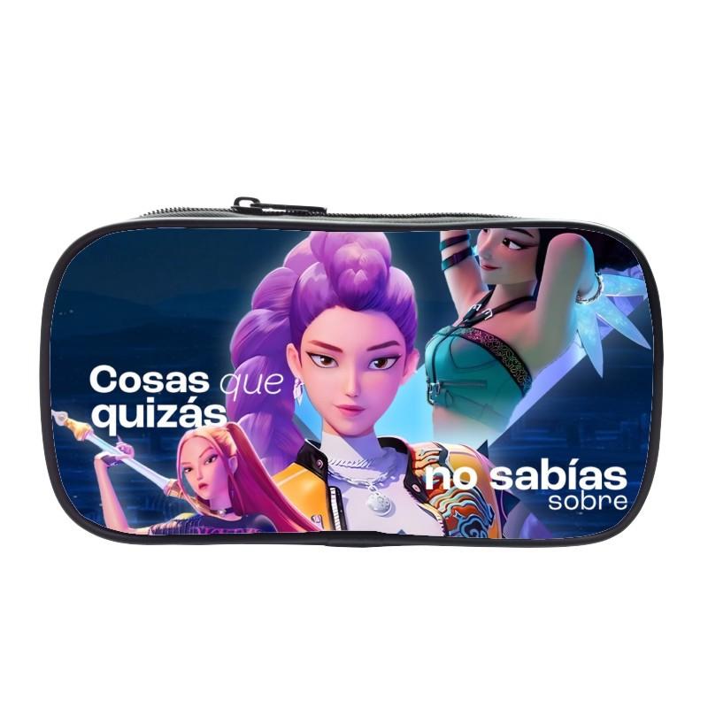 New Printed Witch Huntrix Kpop Student Pencil Bag Kpop Storage Stationery Bag Pencil Bag Men and Women