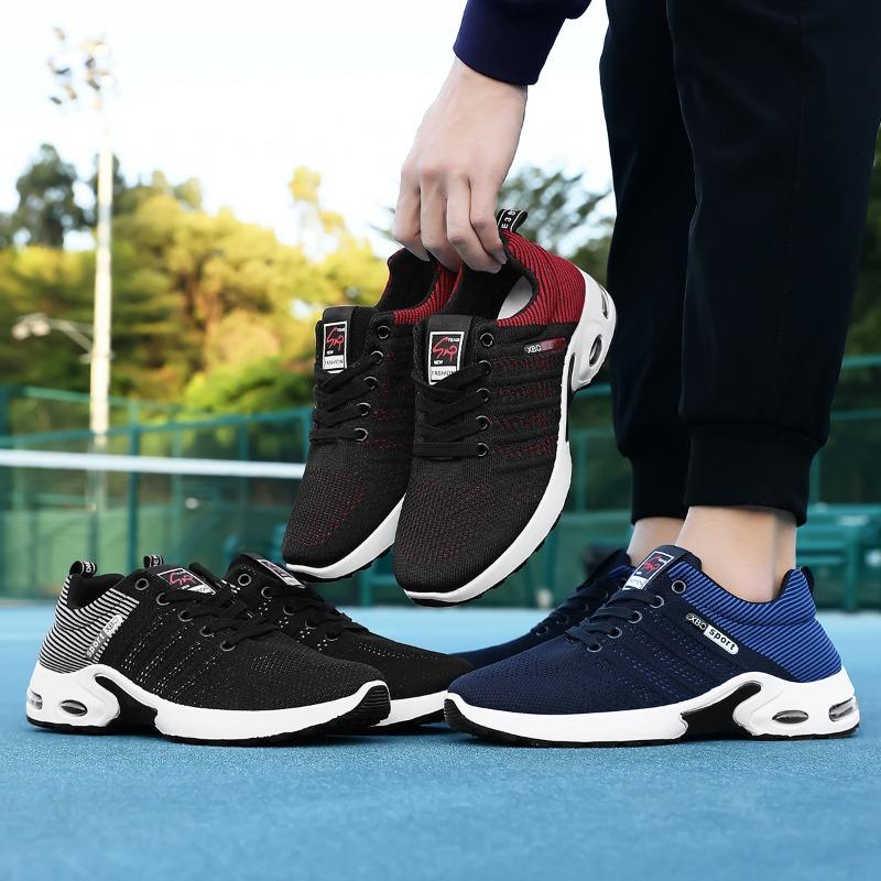 Shoes Men's 2 new men's shoes lace-up running shoes plus size sneakers thick sole heightened single shoes
