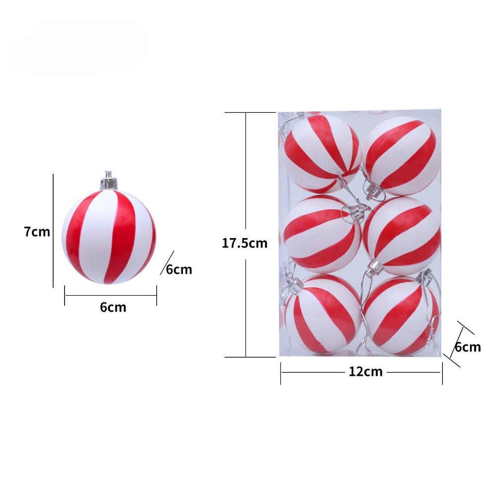 

Christmas decoration, painted striped sphere, Christmas, wedding, bar, interior decoration, decoration, Christmas tree pendant 6cm