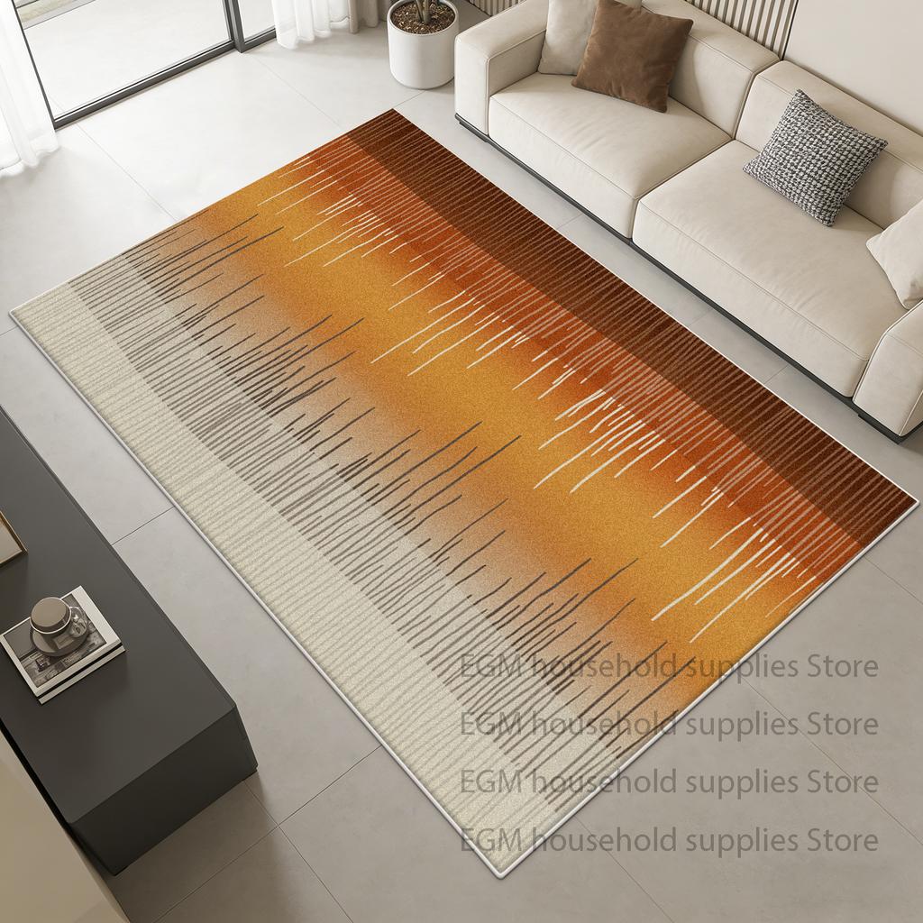 Modern Gray Minimalist Soft Rug Gradient Style Living Room Decoration Carpet Easy Clean Non-slip Big Size Floor Mat Bedside