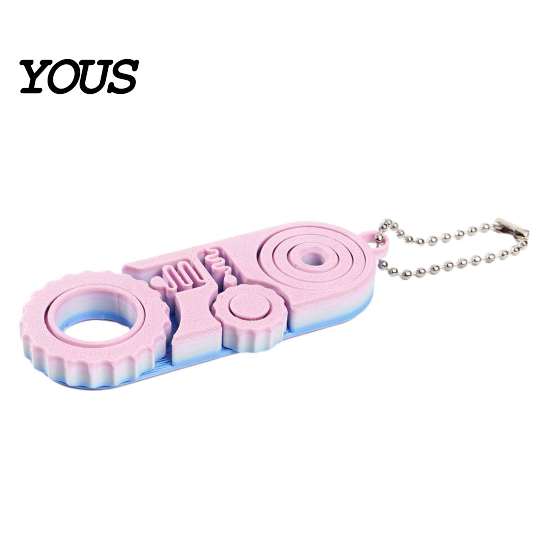 Compact Stress Toys for Adults 3D Printed Fidget Toys, Relief Sensory Gadgets Office and Classroom, Portable Fidgets 3-in-1 Handheld Spinner