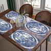 1 Peça de Jogos Americanos Estampados com Padrão Chinês Tradicional São Adequados para Decoração de Cozinha e Restaurante Bonitos e Práticos