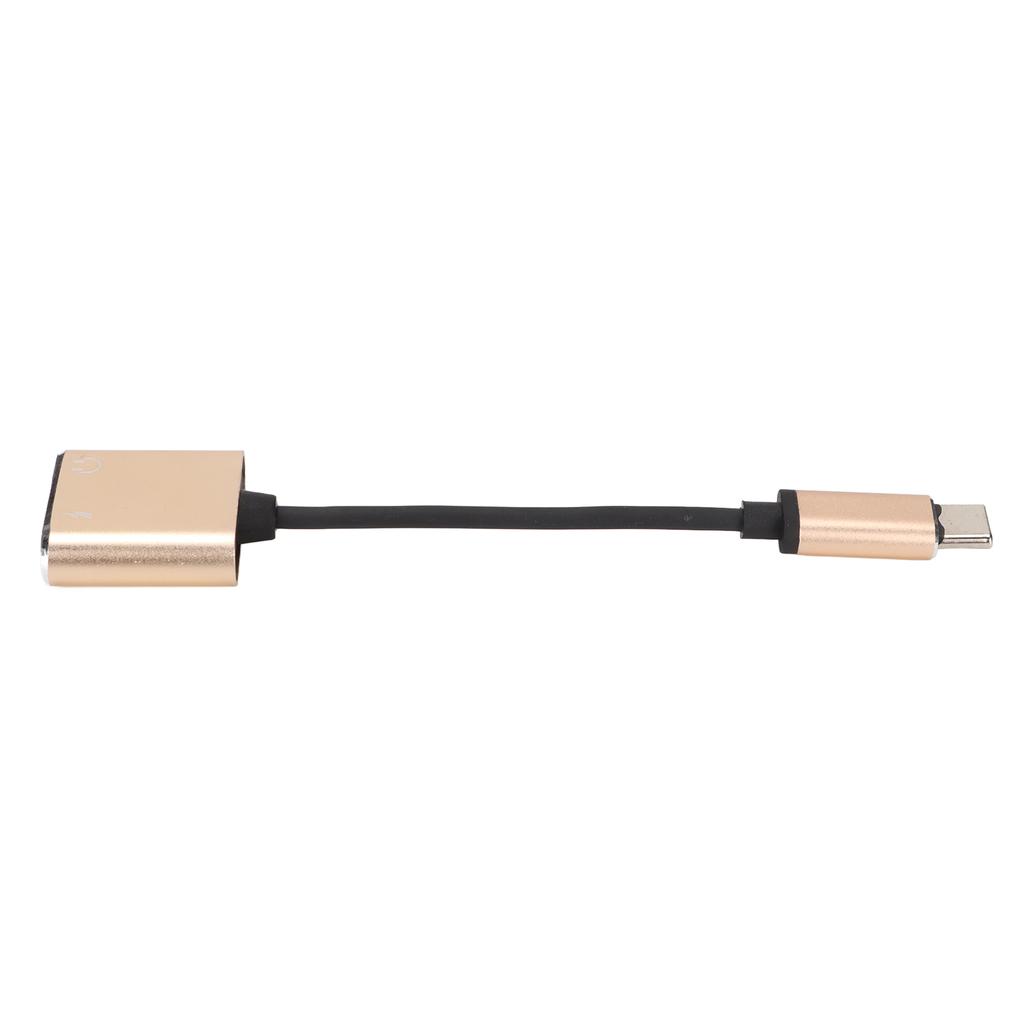 2 in 1 Headphone Adapter Type C to 3.5mm Port Charging Port   Portable Earphone Converter