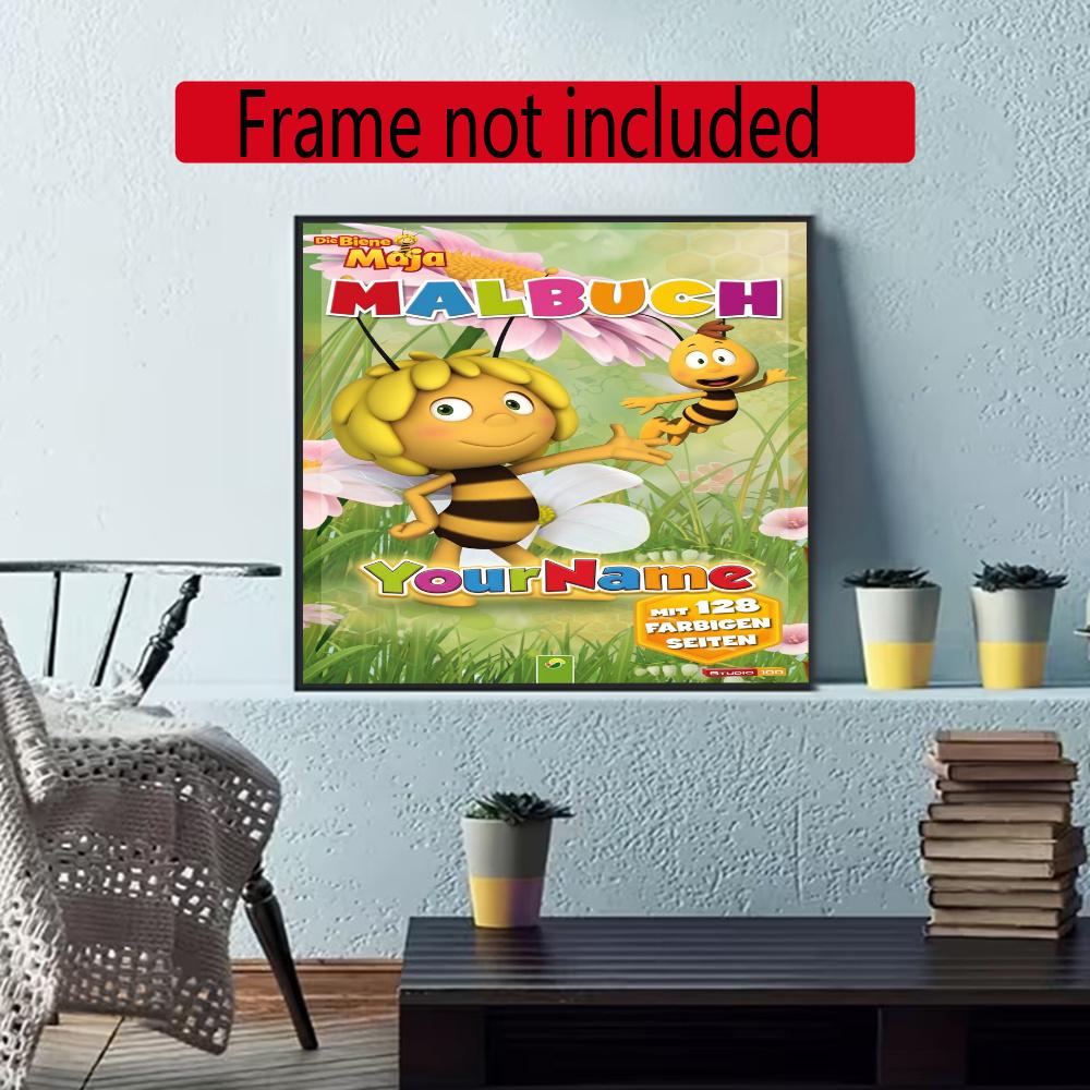Biene Maja Customize Your Name Diamond Painting Round Diamond Diy Frameless Holiday Artwork Suitable For Home Office Wall Decoration