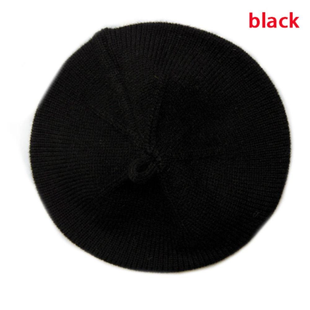 Artist Painter Bonnet Children Warm Beret Knitted Baby Beret Hat Vintage Princess Cap Girls
