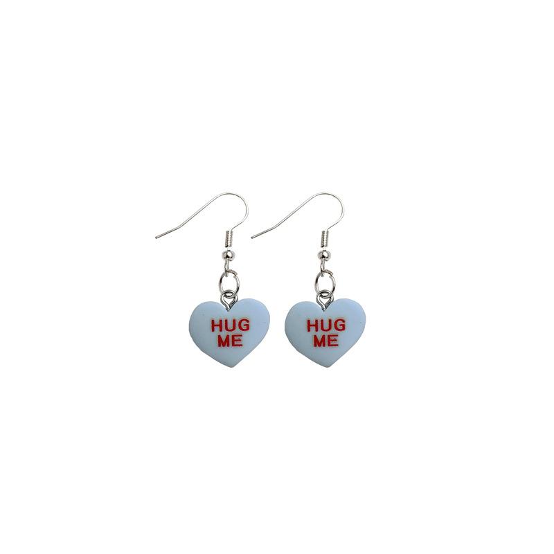 Acrylic Resin Earrings Personalized Love Letter Bemine Hugme Resin Earrings