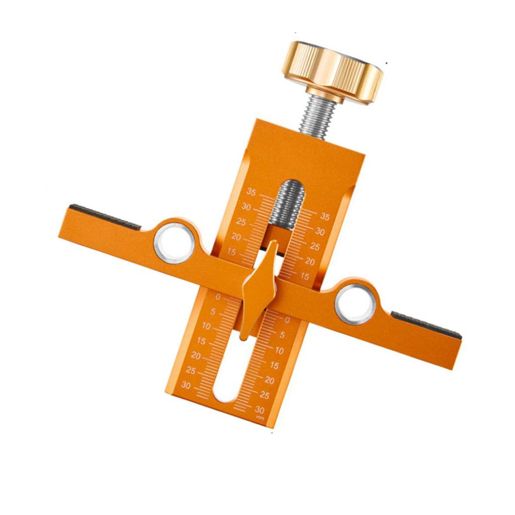Cabinet Door Mounting Jig Aluminium Alloy Installation Positioner with 6 8 10mm Drill Bits Woodworking Multi Functional   Position Tool