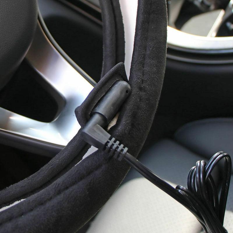 38cm Car Lighter 12V Charger Heated Heating Warm Steering Wheel Cover Universal