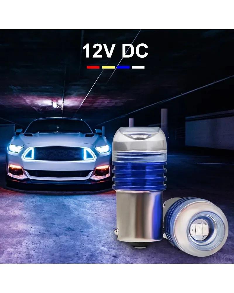 2pcs Auto 1157 Led BAY15D P21/5W T20 7443 Strobe Flash Light Brake Blink Light Lamp Bulb DC12 Red White Auto Tail Stop Light