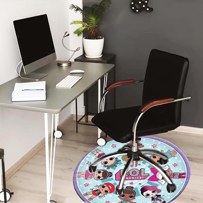 

1pc LOL Surprise Dolls Collection Round carpet, Made of Polyester,Perfect for Decorating Office Chairs, Living Rooms,fplt225 80cm by 80cm