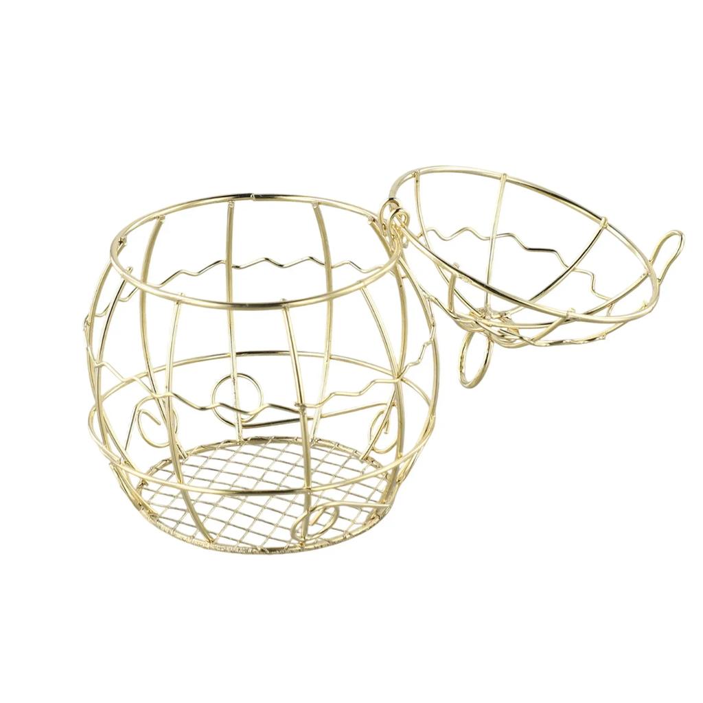 Hanging Bird Feeder Metal Bird Feeder Party Decoration Decorative Garden Feeder Easy Refilling Design Gold-plated Finish