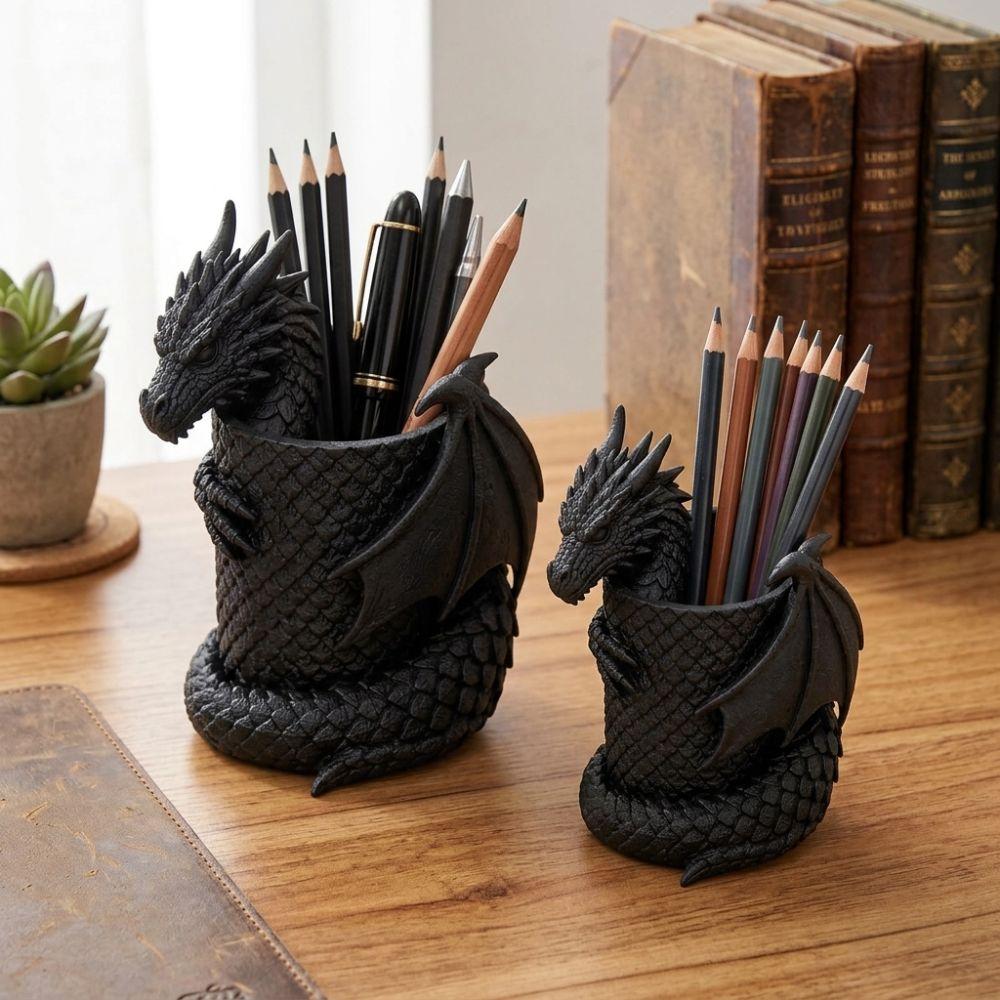 3D Printed Dragon Head Storage Holder Fantasy Dragon Makeup Brush Box Desk Organizer School Desk