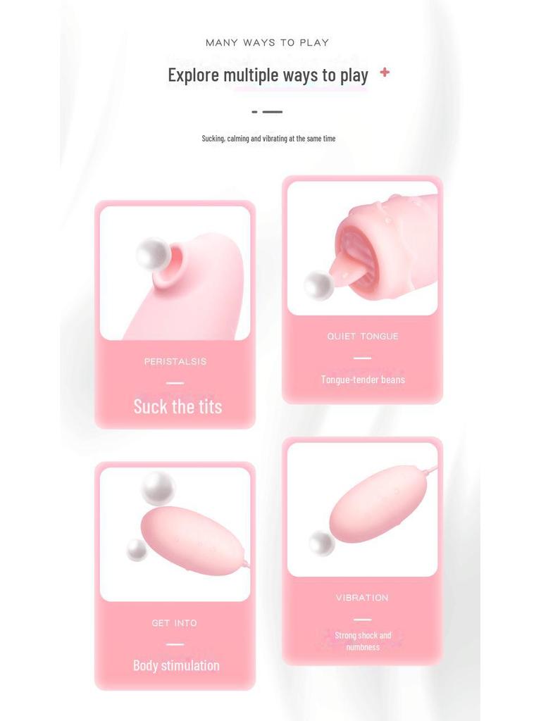 Miji Honey Tide Vibrating Egg & Tongue Licking Toy for Women - 96pcs/box