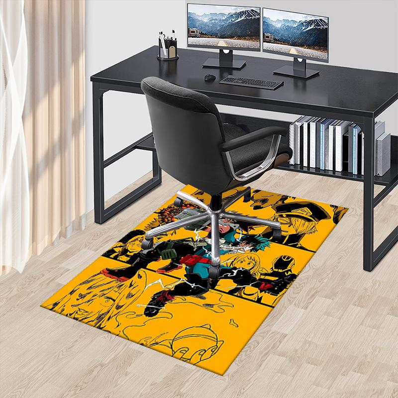 

1pc My Hero Academia Midoriya Izuku Chair Mat - Anime Cartoon Design Office Desk Pad, Non-Slip Carpet for Home Decor, Living Room, Bedroom, Game Room, 60cm by 90cm