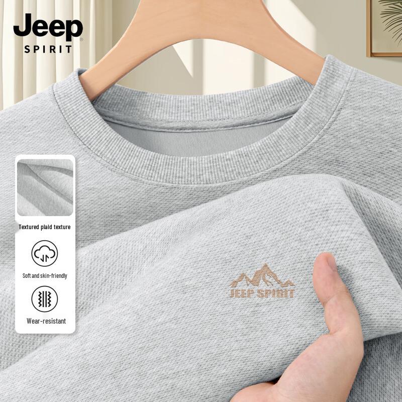 

JEEP SPIRIT Men s Loose Fit Round Neck Sweatshirt L