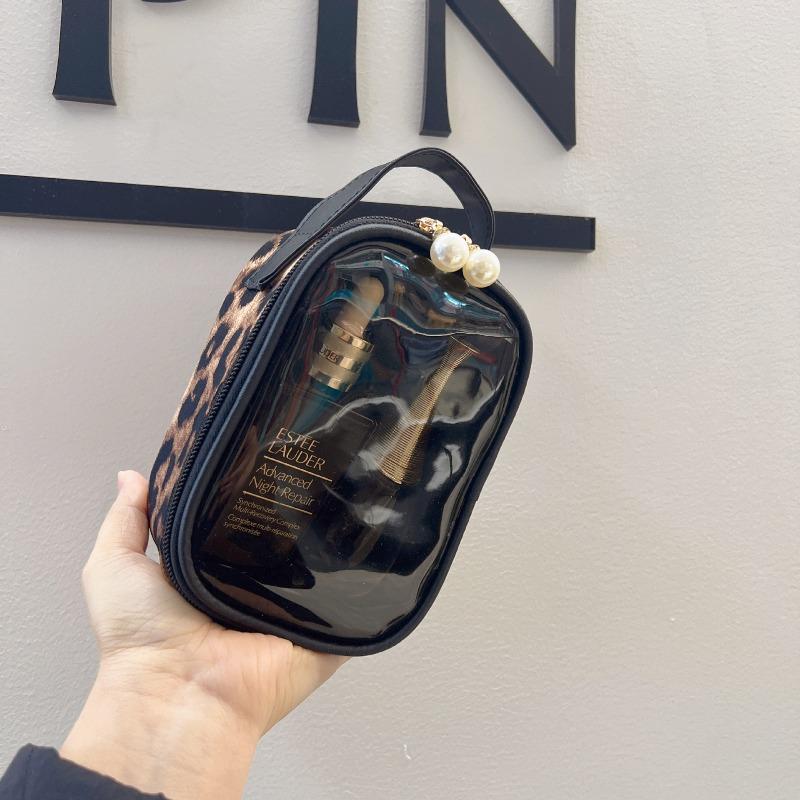 New Personalized Leopard Print Cosmetic Bag Cosmetic Bag Lipstick Perfume Eyeshadow Niche Storage Bag Large Capacity