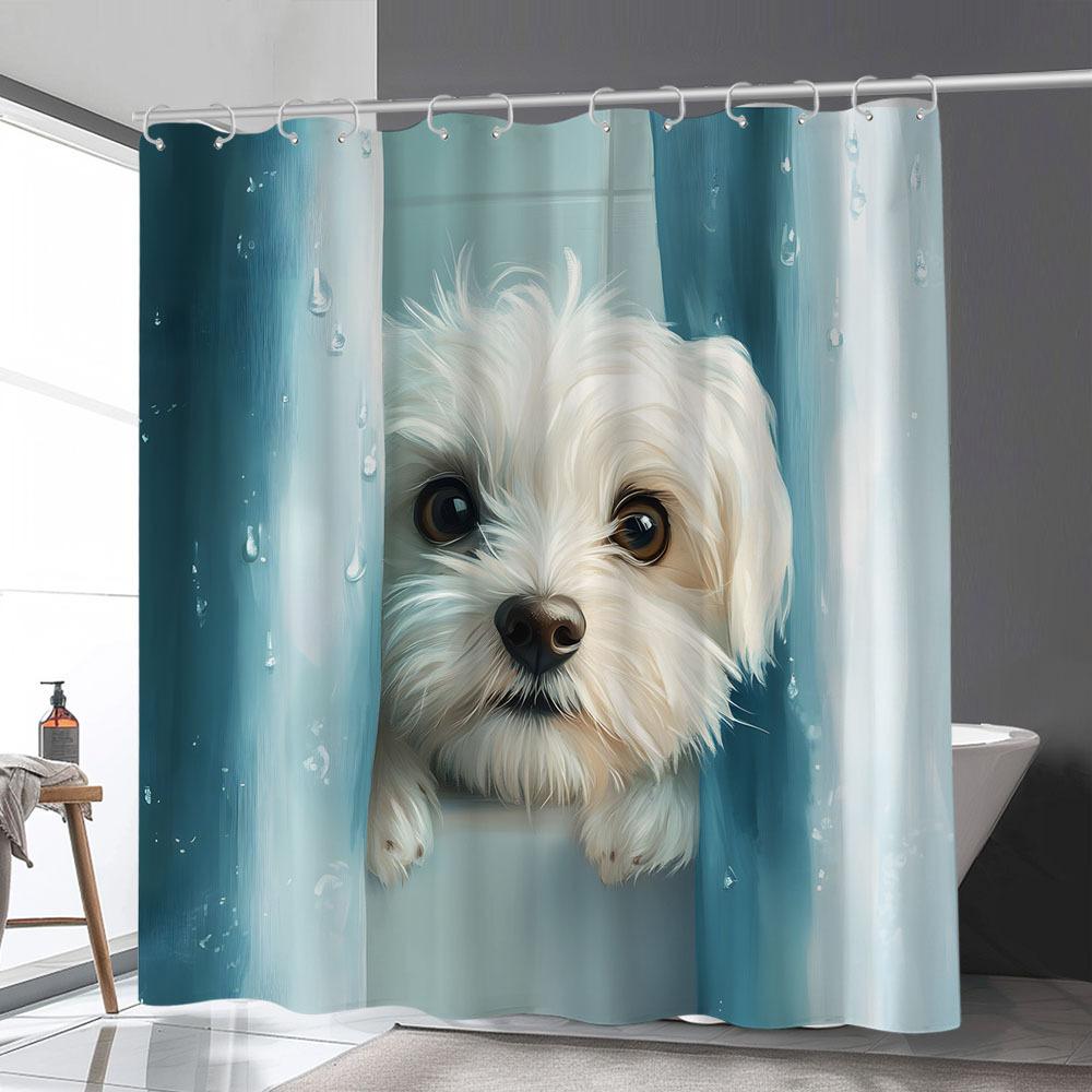 Black Swan Nostalgic Shower Curtain Washable Polyester with Hooks Artistic Bathroom Decor Easy Clean Durable Modern Accessory